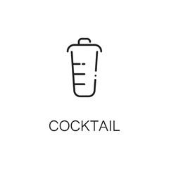 Cocktail icon or logo for web design