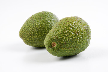avacado on white.