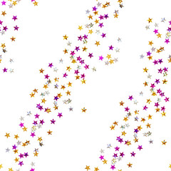 stars confetti, seamless baclground