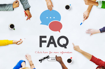 Frequently Asked Questions Solution concept - obrazy, fototapety, plakaty