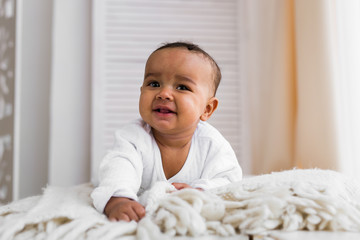 Portrait of a cute mixed race baby