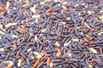 Top view of rice berry for background.