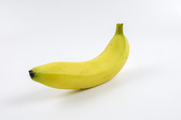 Ripe fresh bananas isolated on white background