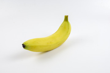 Ripe fresh bananas isolated on white background