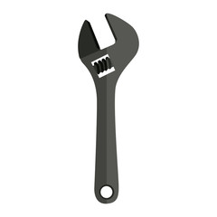 metallic wrench icon tool with calibrate vector illustration