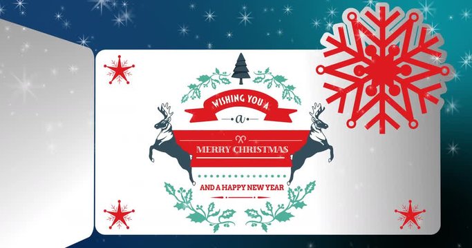 Illustration of christmas greeting and new year message