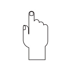 Human hand icon. Gesture palm and communication theme. Isolated design. Vector illustration