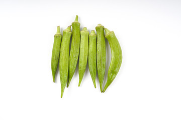 Lady fingers isolated on white.
