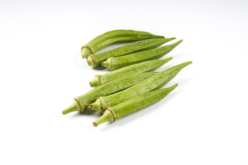 Lady fingers isolated on white.
