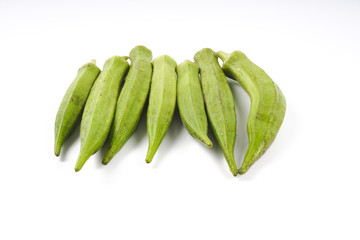 Lady fingers isolated on white.