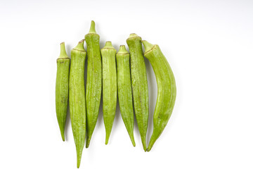 Lady fingers isolated on white.