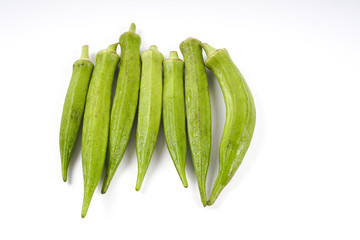 Lady fingers isolated on white.