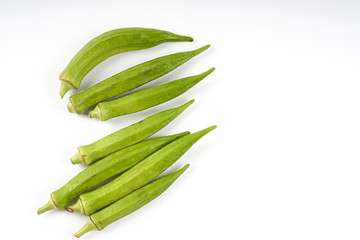 Lady fingers isolated on white.