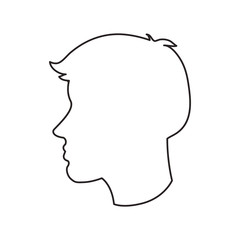 Man head profile icon. Male avatar person and people theme. Isolated design. Vector illustration