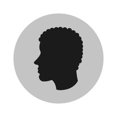 Man head profile icon. Male avatar person and people theme. Isolated design. Vector illustration