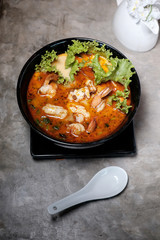 Tom Yum soup,Thai traditional spicy prawn soup