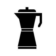 Coffee kettle icon. Coffee time drink breakfast and beverage theme. Isolated design. Vector illustration
