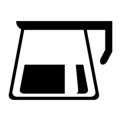 Coffee pot icon. Coffee time drink breakfast and beverage theme. Isolated design. Vector illustration