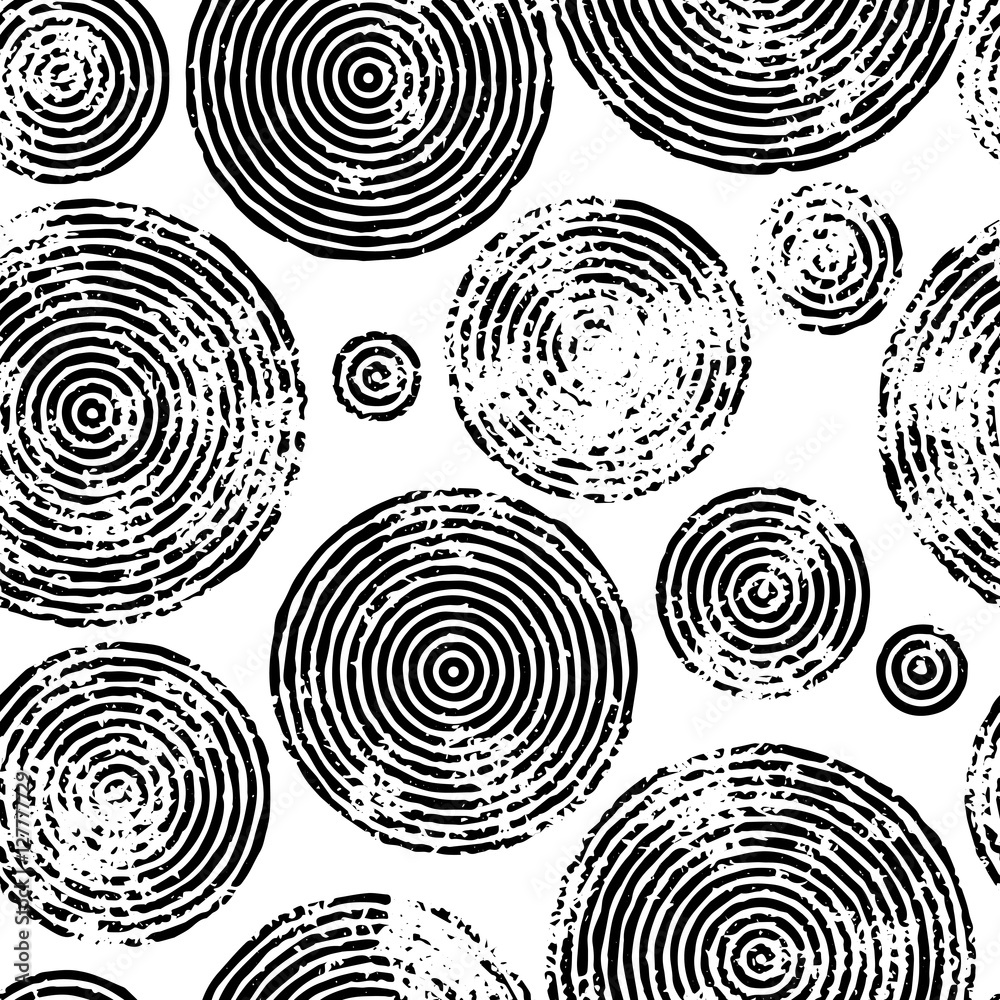 Aufkleber tree rings seamless pattern background