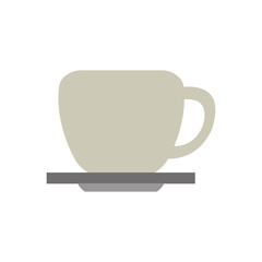 Coffee cup icon. Coffee time drink breakfast and beverage theme. Isolated design. Vector illustration