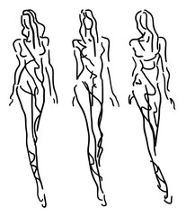      Sketch Fashion Stylized Women 