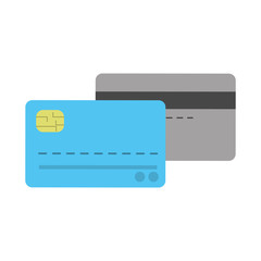 Credit card icon. Money financial item and commerce theme. Isolated design. Vector illustration