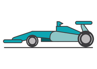 Obraz premium Race car icon. Formula racing competition sport and speed theme. Isolated design. Vector illustration