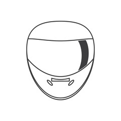 Helmet icon. Formula racing competition sport and speed theme. Isolated design. Vector illustration
