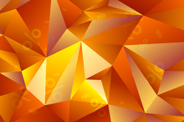 Obraz premium Conceptual Poligonal Sale Background. Colorful Vector Illustration