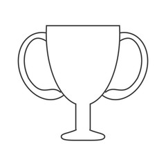 Trophy cup icon. Winner competition success and sport theme. Isolated design. Vector illustration