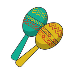Maraca instrument icon. Music sound musical and communication theme. Isolated design. Vector illustration