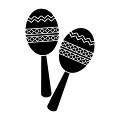 Maraca instrument icon. Music sound musical and communication theme. Isolated design. Vector illustration