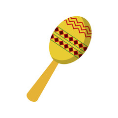 Maraca instrument icon. Music sound musical and communication theme. Isolated design. Vector illustration