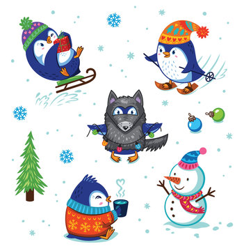 Christmas Penguin Set