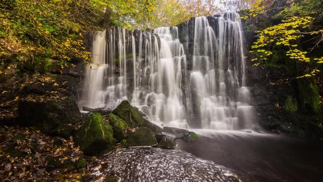 Time lapse clip of Scale Haw waterfall in Yorkshire dales national park.