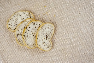 Fresh whole grain cut into slices