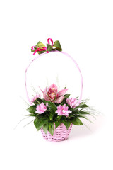 Flower gift basket