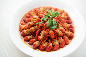 Spicy Chinese crayfish dish