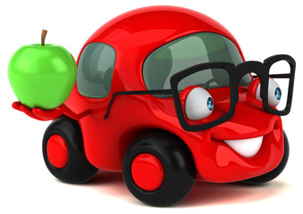 Plakat Fun car - 3D Illustration