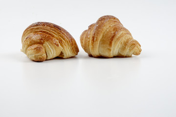 sweet bread with raisin isolated on whie
