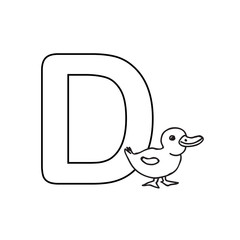 Baby  animals  alphabet  kids coloring  page
