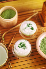 Green tea matcha latte