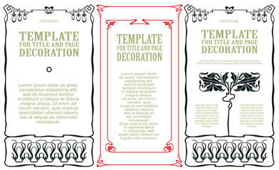 Vector template advertisements, invitations or other flyer