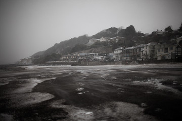 Snow Covered Frozen Beach