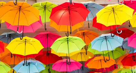 Fototapeta na wymiar Colorful Umbrella Background