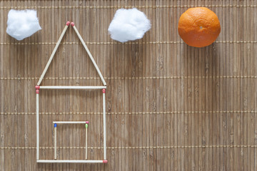 Creative kids art and craft. Handmade decoration