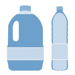 Water bottles vector