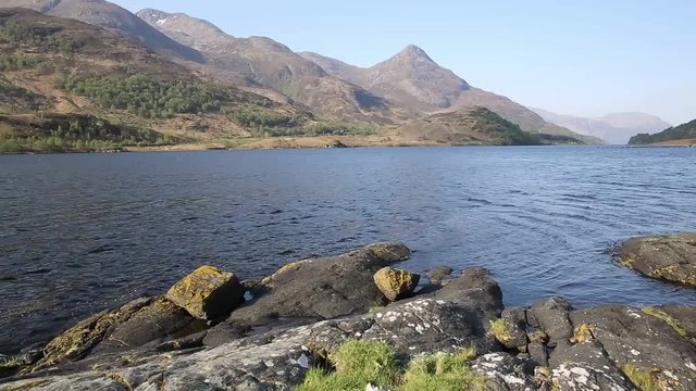 Loch Leven Scottish lake west coast of Scotland in Scottish Highlands west of Kinlochleven pan