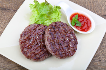 Grilled burger cutlet