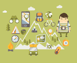 Concept of travelling.